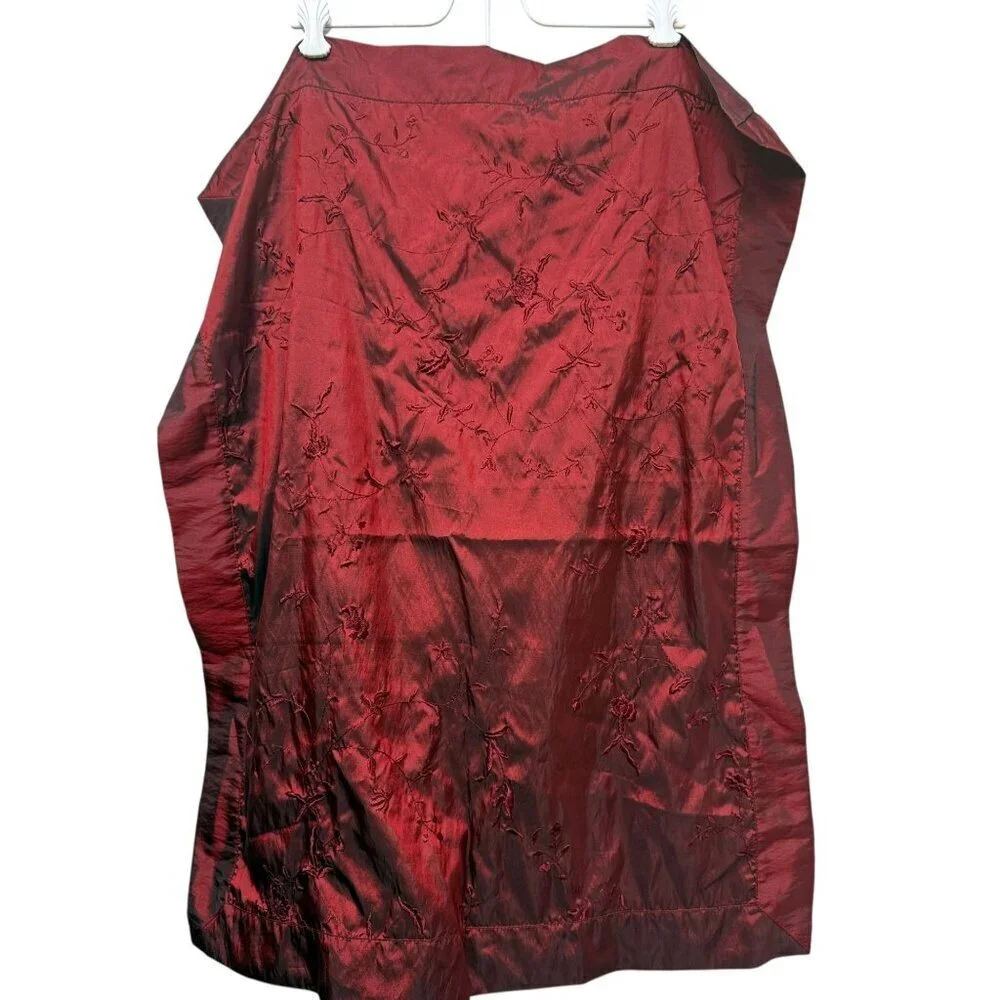 Rodeo Home Embroidered Pillowcases Set of 2 Burgundy Red Pillow Standard Shams